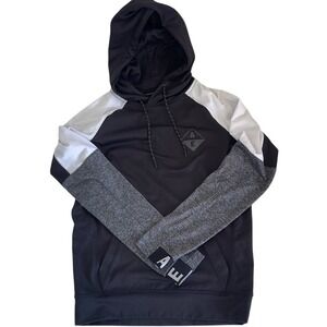 American Eagle Outfitters AE Mens Hoodie Black White Gray Colorblock Size XS